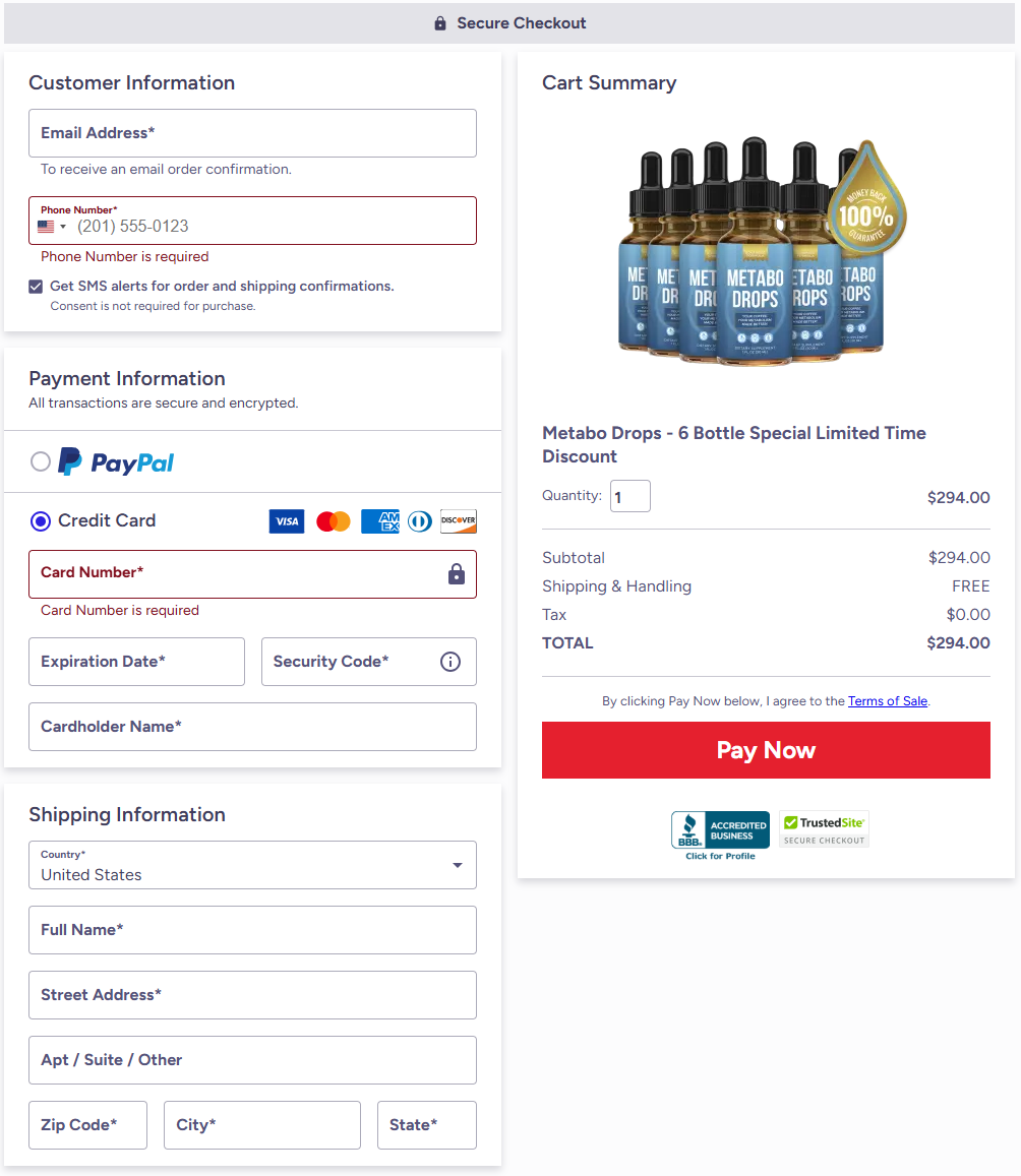 Metabo Drops - Order